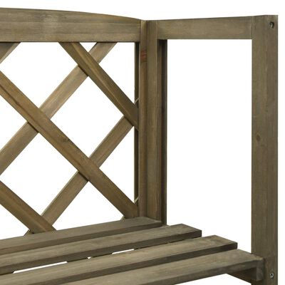 vidaXL Trellis with Shelves Gray 21.7"x11.8"x55.1" Solid Fir Wood