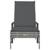 vidaXL Sun Lounger Grey