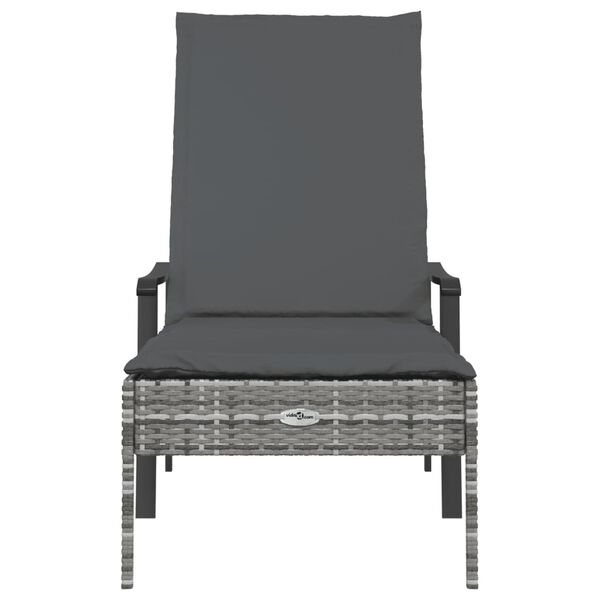 vidaXL Sun Lounger Grey
