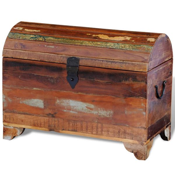 vidaXL Storage Chest Multicolor Reclaimed multicolor solid wood Medium