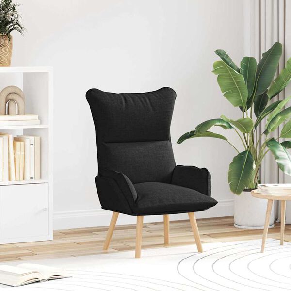 vidaXL Armchair Black 27.17 x 29.13 x 36.61 in Fabric