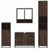 vidaXL Bathroom Furniture Set Brown oak Engineered wood, metal Medium