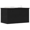 vidaXL Storage Box Black Oak 23.62 x 13.78 x 13.78 in Engineered Wood