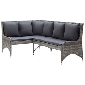 vidaXL Garden Sofa Set of 2 Grey