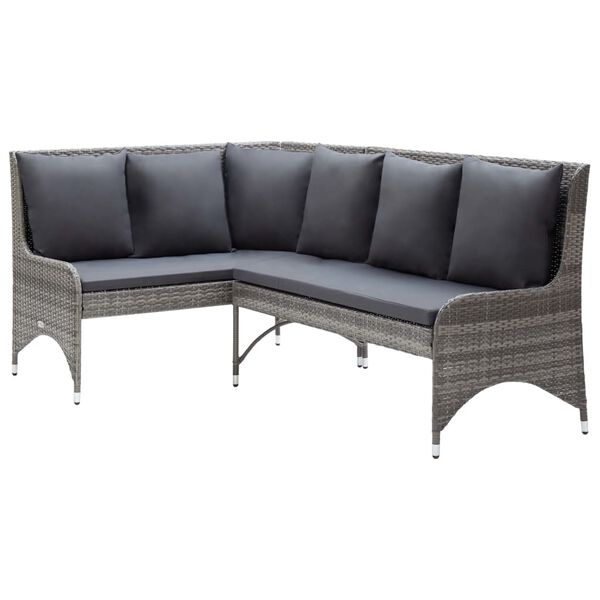 vidaXL Garden Sofa Set of 2 Grey