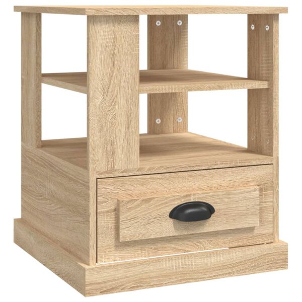 vidaXL Side Table Sonoma oak Engineered wood Medium Side Table Square