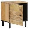 vidaXL Bedside Cabinet Natural wood Solid mango wood, engineered wood, iron