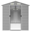 vidaXL Garden Shed Light Grey Galvanized Steel Large Garden Shed