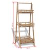 vidaXL Plant Stand Natural Bamboo 3-Tier Foldable Plant Stand