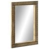 vidaXL Bathroom Mirror Black Solid Mango Wood, Glass 19.7 x 27.6 in