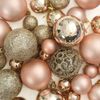 vidaXL Christmas Ball Set Set of 61 Various Rose Gold Finishes