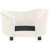vidaXL Dog Sofa Cream Plush (80% polyester, 20% cotton), solid fir wood