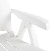 vidaXL Garden Chair Set of 2 White Plastic Standard