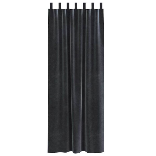 vidaXL Blackout Curtains 2 pcs Dark Grey 55.12 x 96.46 in Velvet