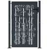 vidaXL Garden Gate Anthracite 39.4x59.1" Steel Bamboo Design