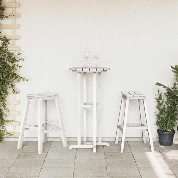 vidaXL Bar Stool 2 pcs White 52 x 43 x 73.5cm HDPE