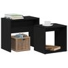 vidaXL Coffee Tables 2 pcs Black Oak Engineered Wood