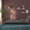 vidaXL Sofa Bed Dark grey Velvet (100% polyester), wood, plastic 2-Seater