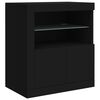 vidaXL Sideboard Black Engineered wood, Glass Large Sideboard