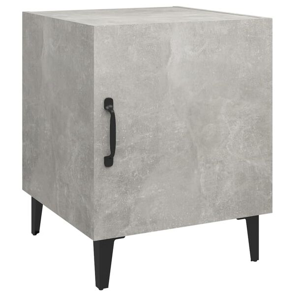 vidaXL Bedside Cabinet Set of 2 Concrete grey Engineered wood