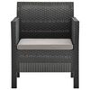 vidaXL Garden Lounge Set Anthracite Polypropylene with rattan look
