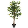 vidaXL Artificial Lemon Tree Green Polypropylene, Eucalyptus wood, Foam