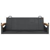 vidaXL Swing Bench Black PE Rattan, Powder-Coated Steel, Solid Acacia Wood