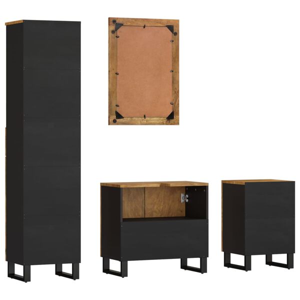 vidaXL Bathroom Furniture Set Honey Brown