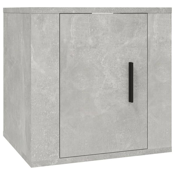 vidaXL Wall Mounted TV Cabinet Concrete gray Engineered wood Medium