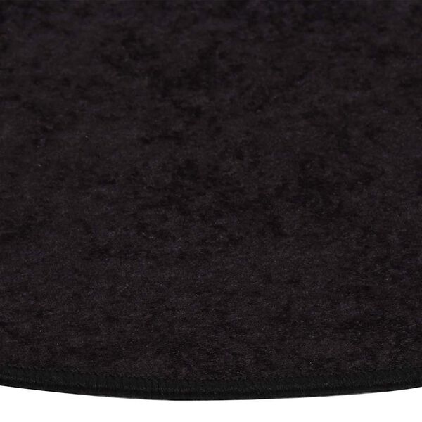 vidaXL Rug Anthracite Polyester with PVC backing 47.2 in diameter Rug