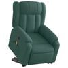 vidaXL Electric Stand Up Massage Recliner Chair Dark Green Polyester