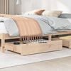 vidaXL Under-bed Drawer Natural Solid Pine Wood 31.5 x 21.7 x 6.7 in
