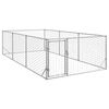 vidaXL Outdoor Dog Kennel Galvanized Tough galvanized steel Large
