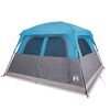 vidaXL Family Tent Cabin 6-Person Blue Waterproof