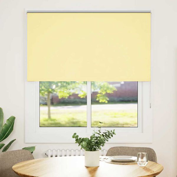 vidaXL Roller Blind Yellow 100% Polyester 49.2 x 59.1 in
