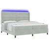 vidaXL LED Box Spring Bed with Mattress Light gray 78.7&ldquo; x 78.7&rdquo;