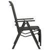 vidaXL Garden Chair Set of 2 Black Powder-coated aluminum, textilene