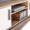 vidaXL TV Wall Unit Sonoma Oak and White Engineered wood, metal Large