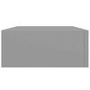 vidaXL Drawer Shelf Grey MDF, metal Compact Floating Shelf Rectangular