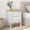 vidaXL Bedside Cabinet White Solid Pine Wood Small Bedside Cabinet