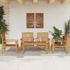 vidaXL Garden Lounge Set Natural Wood Solid Acacia wood Standard Durable