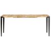 vidaXL Dining Table Brown and Black Solid Mango Wood