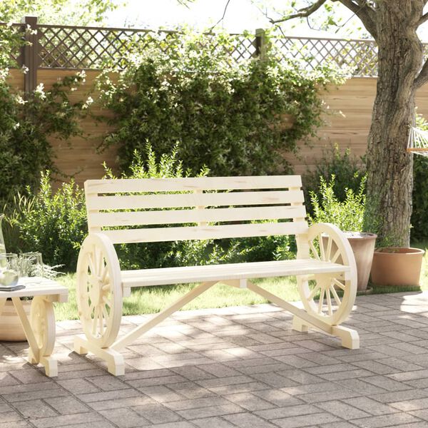 vidaXL Garden Bench Natural Wood Solid Fir Wood Standard Durable