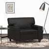 vidaXL Sofa Chair Black Faux leather Large Sofa Chair Rectangular