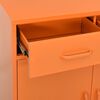 vidaXL Storage Cabinet Orange Steel Medium Fully Extendable