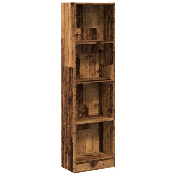 vidaXL Bookcase Old Wood Engineered Wood Tall Bookcase Rectangular