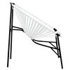 vidaXL Garden Chair Set Black and White PE rattan and powder-coated steel