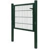 vidaXL Fence Gate Steel Green 39.4"x39.4"