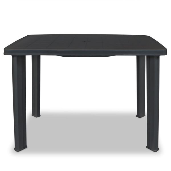 vidaXL Outdoor Table Anthracite Plastic Standard Lightweight
