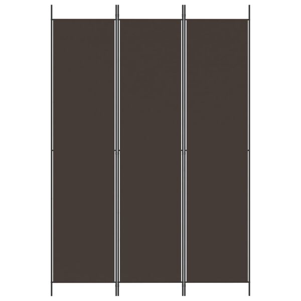 vidaXL 3-Panel Room Divider Brown 59.1"x86.6" Fabric